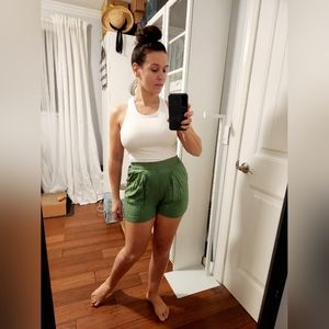 NWOT H&M Size 2 Green Bermuda Shorts